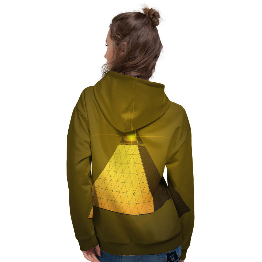 Pyramid Golden Print Women's Hoodie-grizzshop