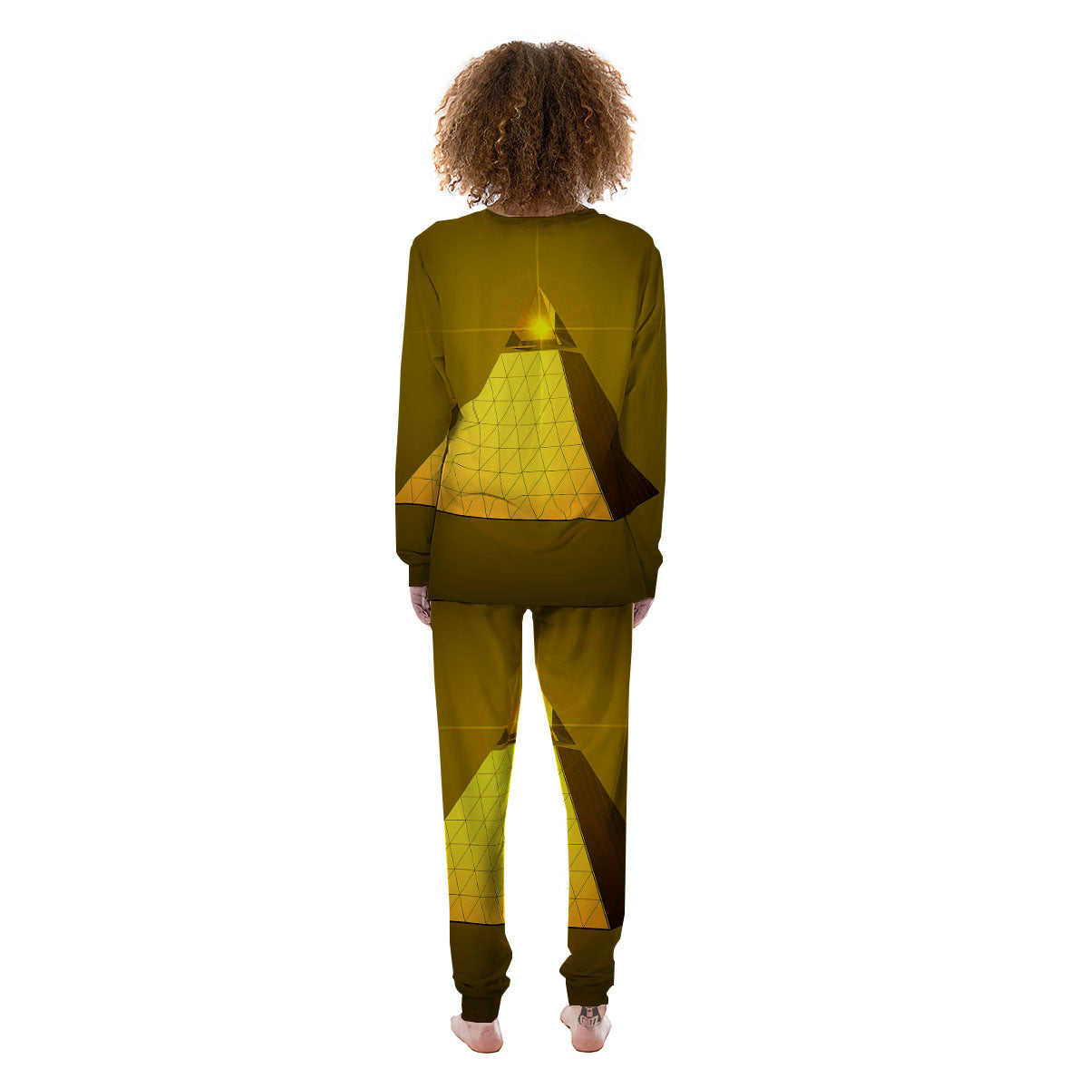 Pyramid Golden Print Women's Pajamas-grizzshop