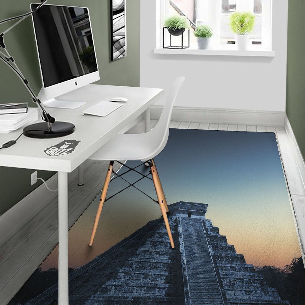 Pyramid Mayan Print Floor Mat-grizzshop