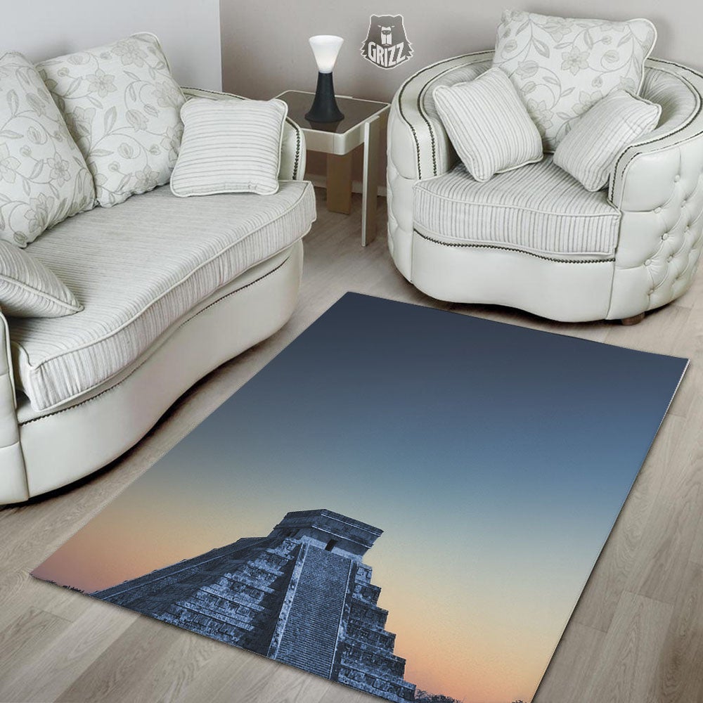 Pyramid Mayan Print Floor Mat-grizzshop