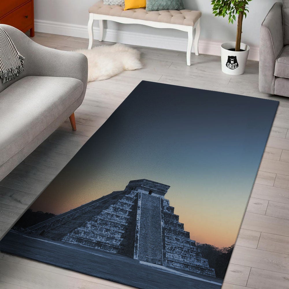 Pyramid Mayan Print Floor Mat-grizzshop