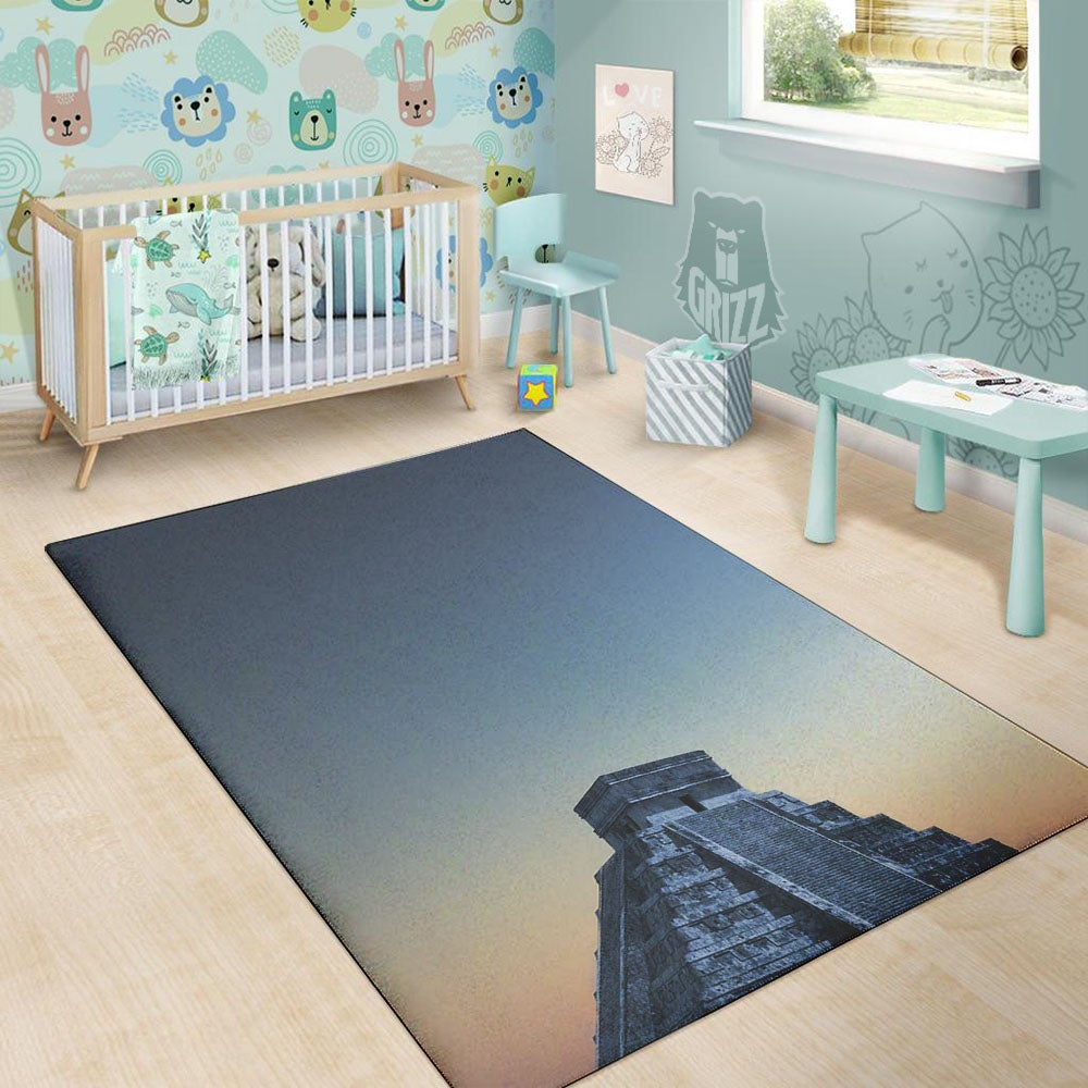 Pyramid Mayan Print Floor Mat-grizzshop