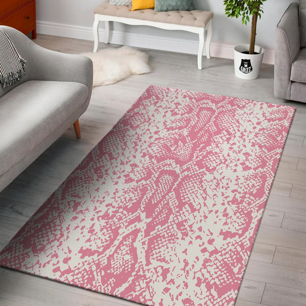 Python Snakeskin Pink Print Floor Mat-grizzshop