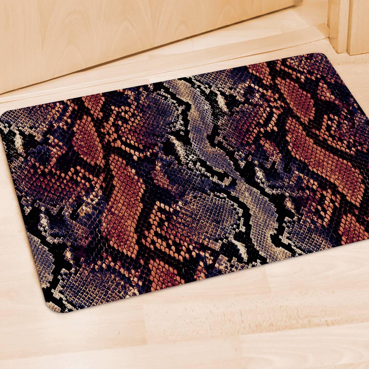 Python Snakeskin Print Door Mat-grizzshop