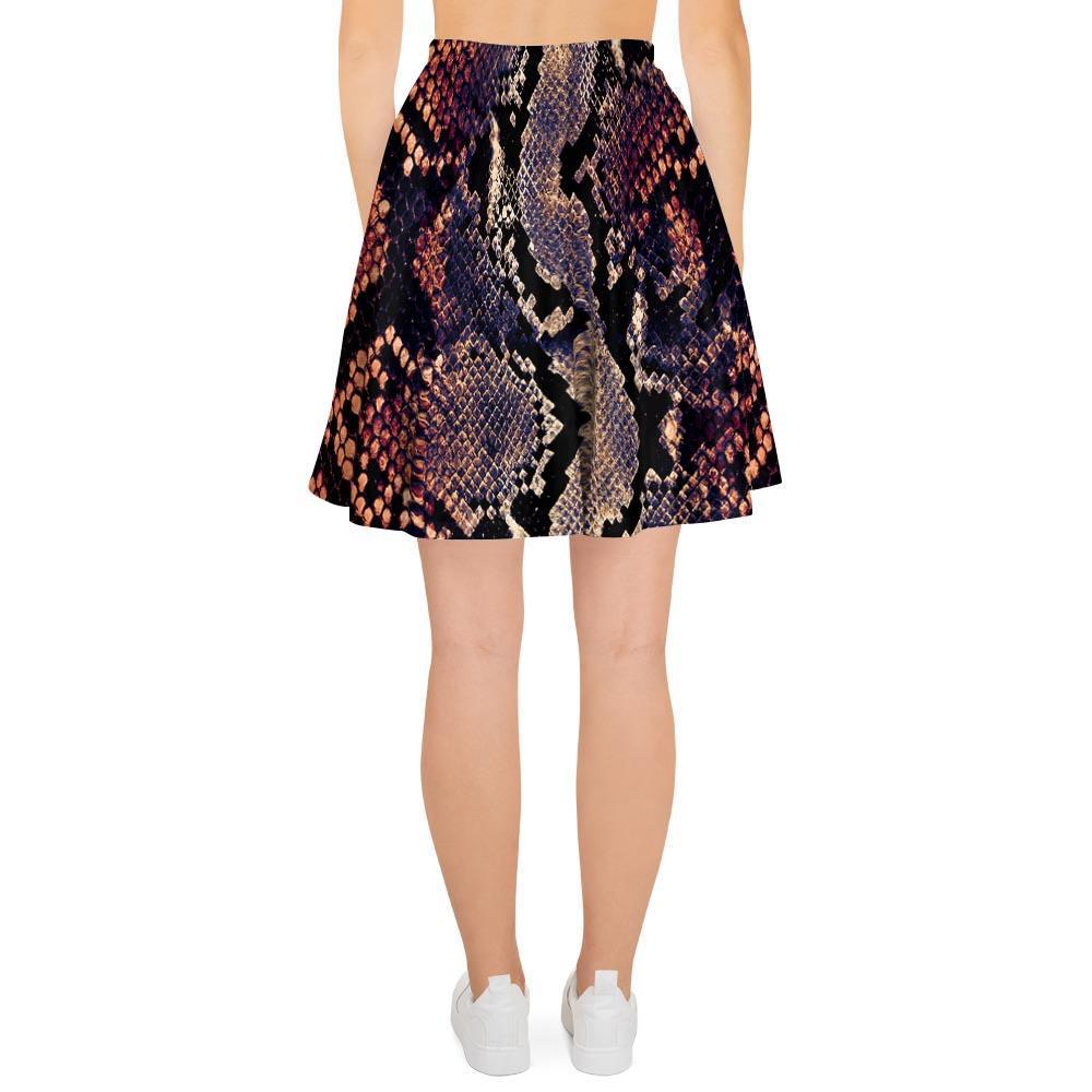 Python Snakeskin Print Women's Skirt-grizzshop
