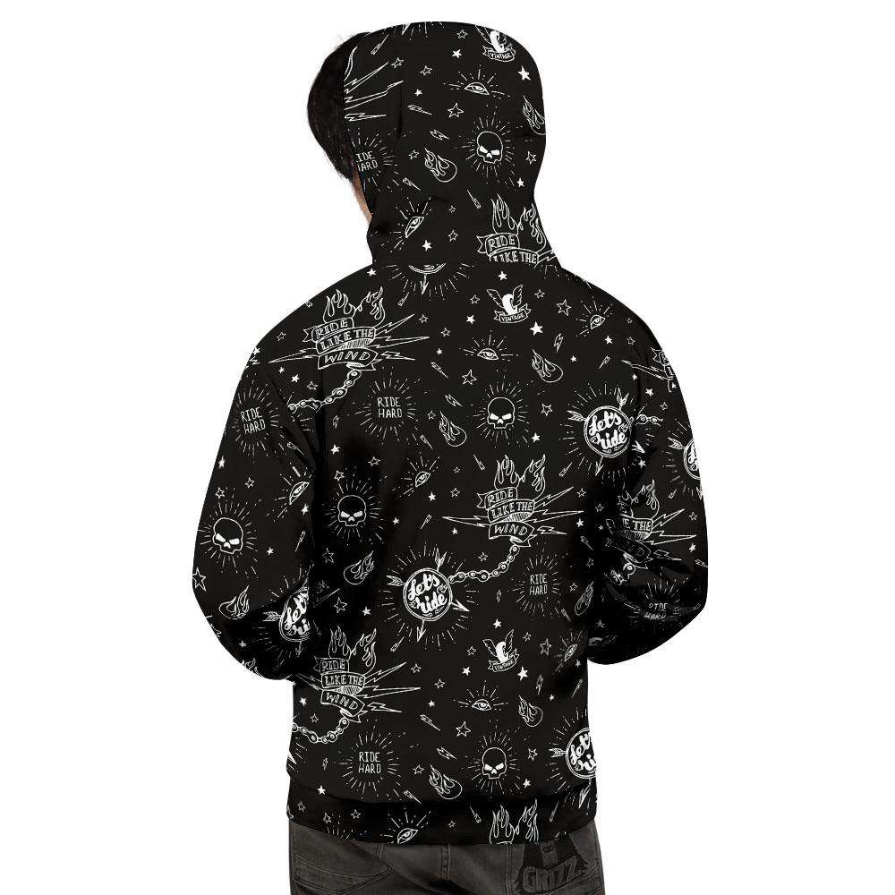 Quote Motorcycle Print Pattern Men's Hoodie-grizzshop