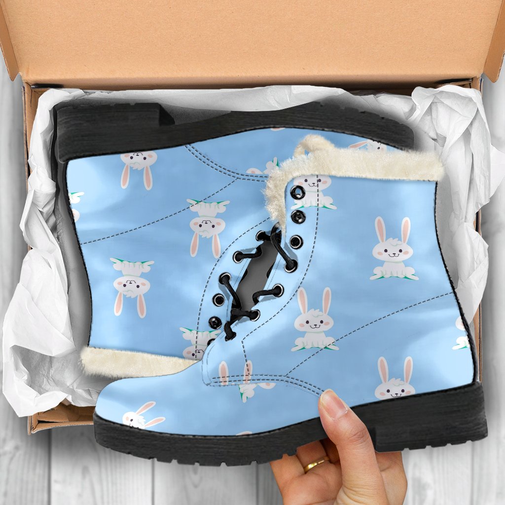 Rabbit Bunny Print Pattern Comfy Winter Boots-grizzshop