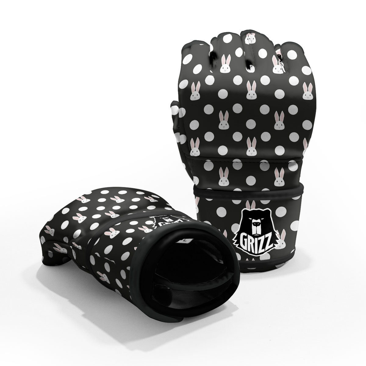 Rabbit Polka Dot Print Pattern MMA Gloves-grizzshop