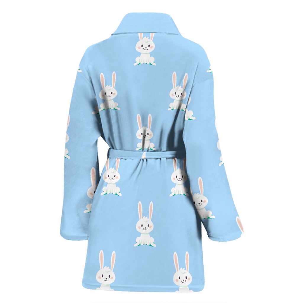 Rabbit Bunny Print Pattern Pattern Print Women Long Robe-grizzshop