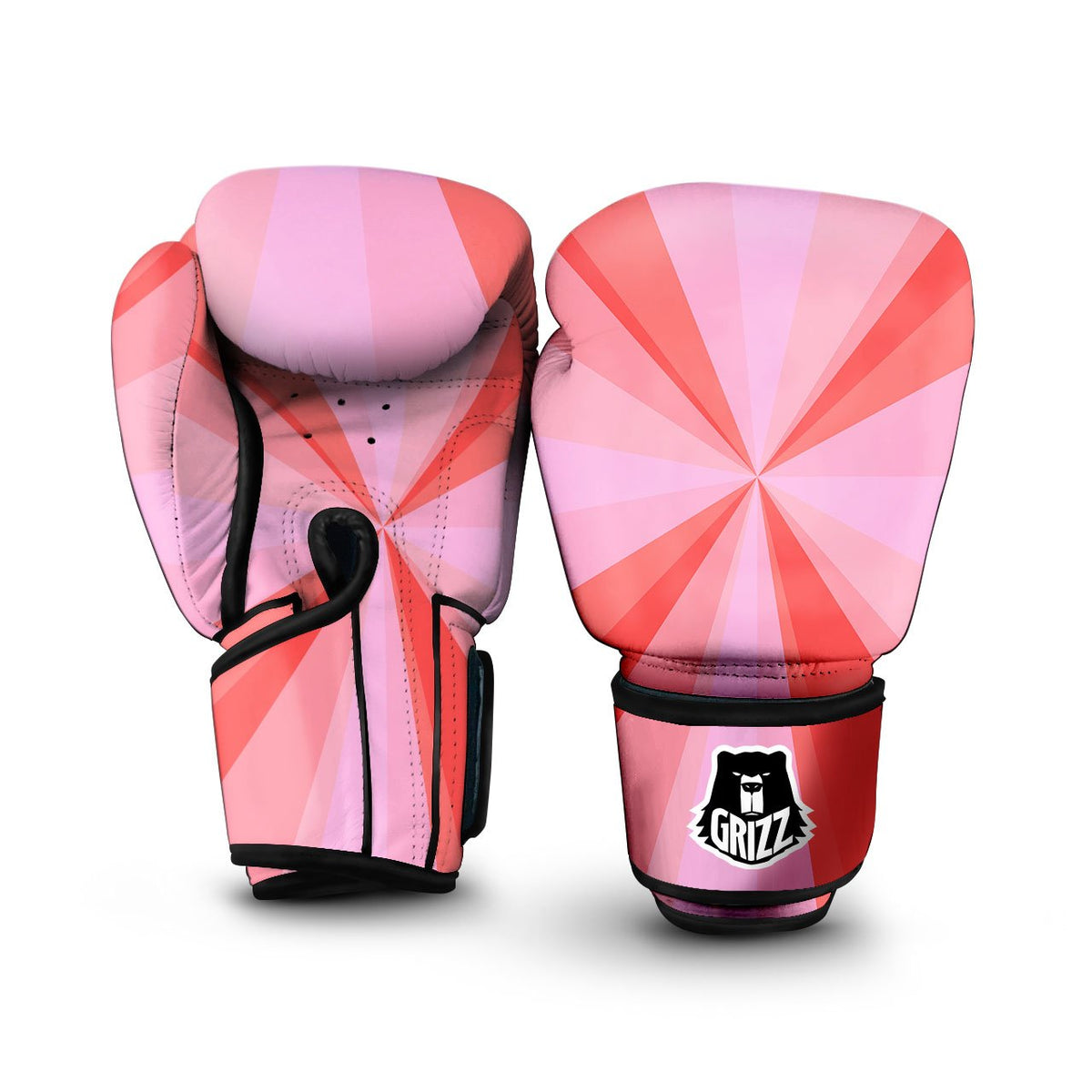 Polka Dot Pink And White Print Boxing Gloves