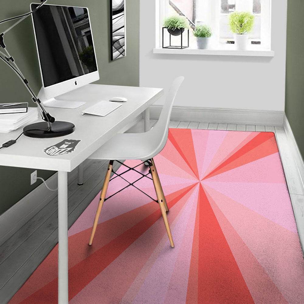 Radial Rays Pink Print Floor Mat-grizzshop