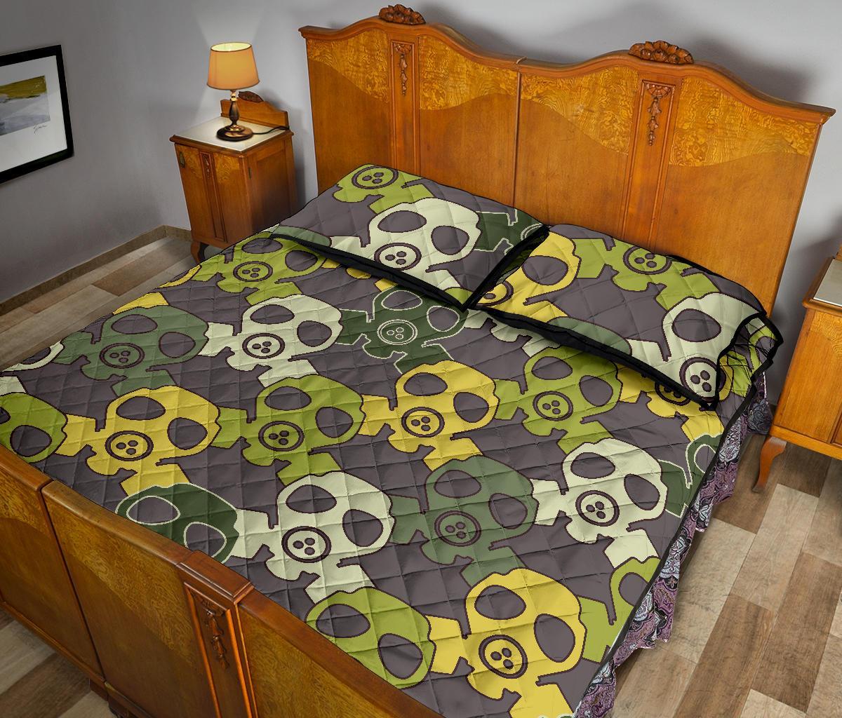 Radiation Mask Pattern Print Bed Set Quilt-grizzshop