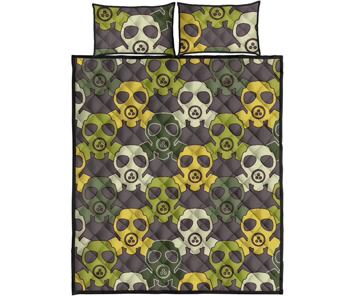 Radiation Mask Pattern Print Bed Set Quilt-grizzshop