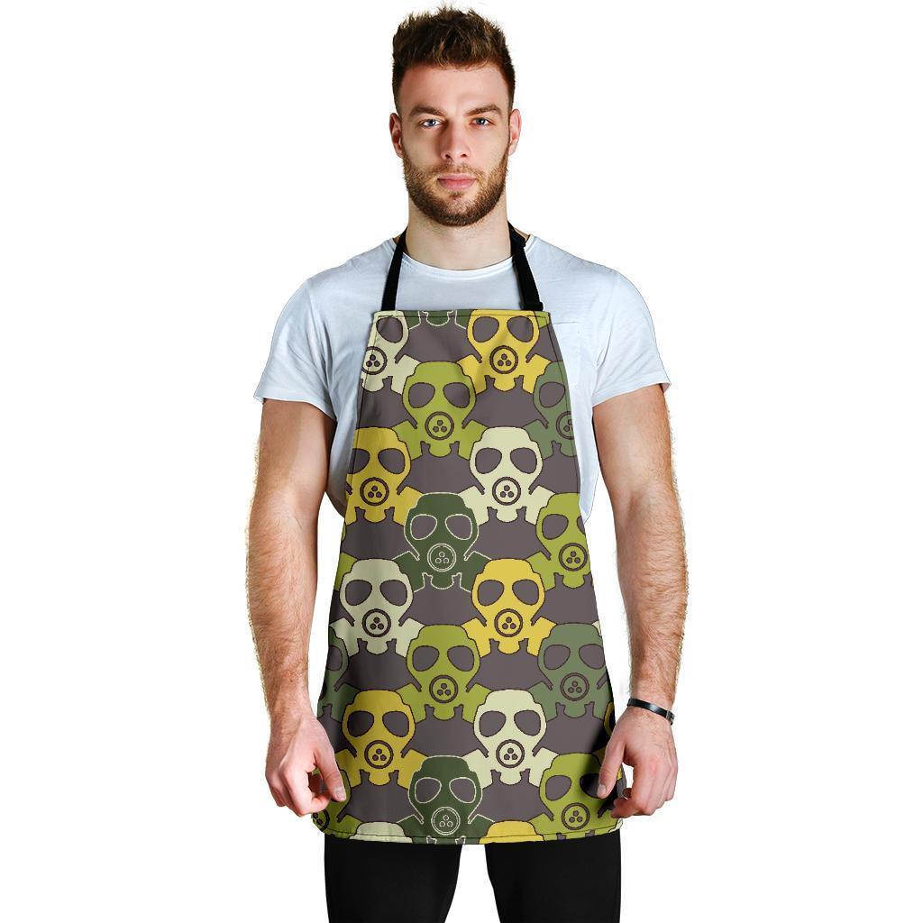 Radiation Mask Pattern Print Men's Apron-grizzshop