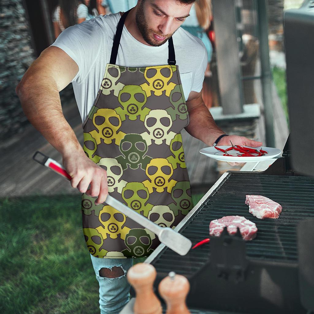 Radiation Mask Pattern Print Men's Apron-grizzshop
