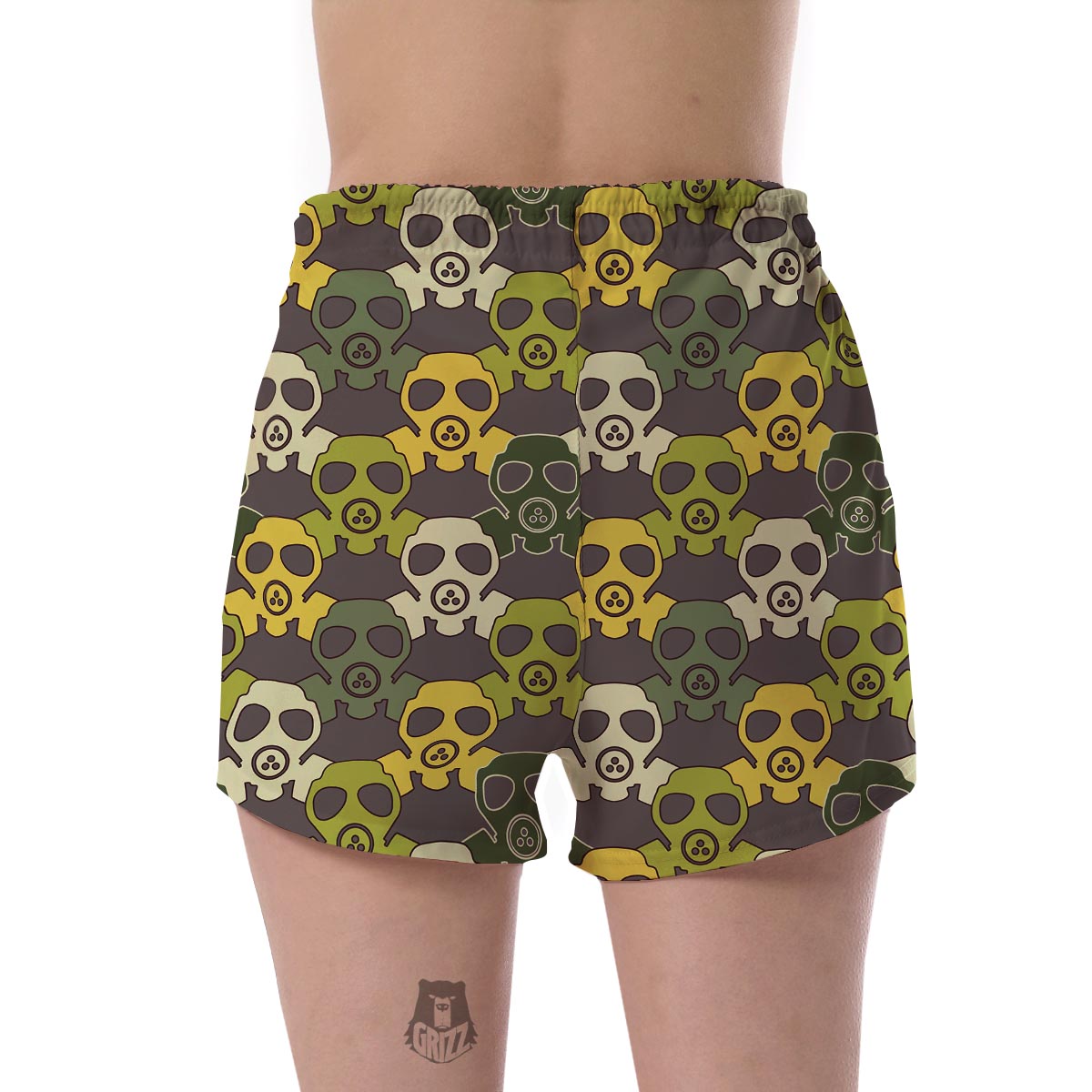 Radiation Mask Pattern Print Women's Shorts-grizzshop