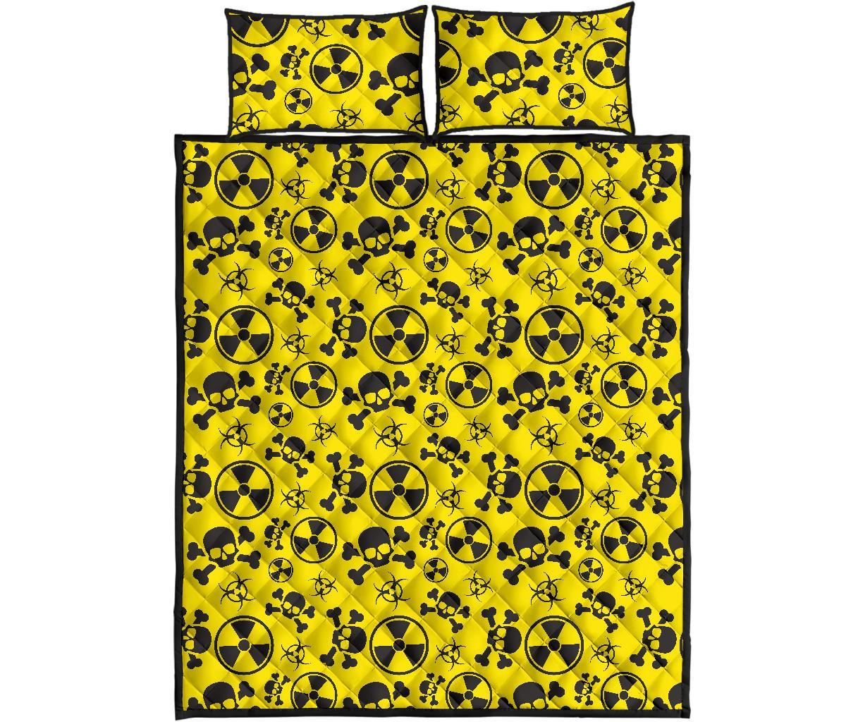 Radiation Print Pattern Bed Set Quilt-grizzshop