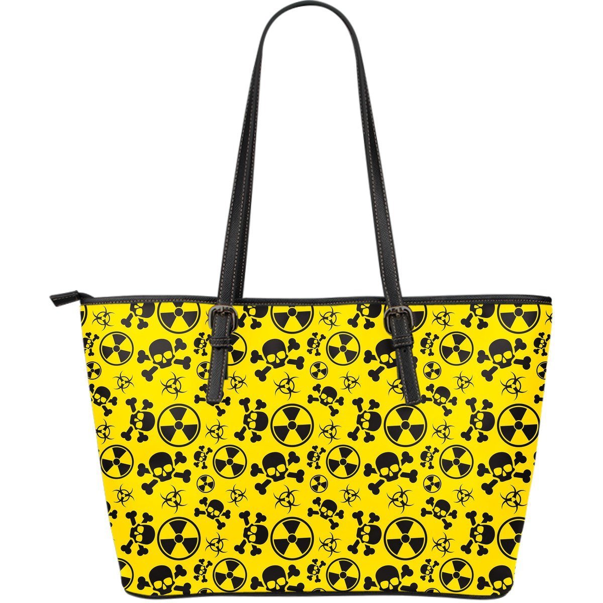 Radiation Print Pattern Leather Tote Bag-grizzshop