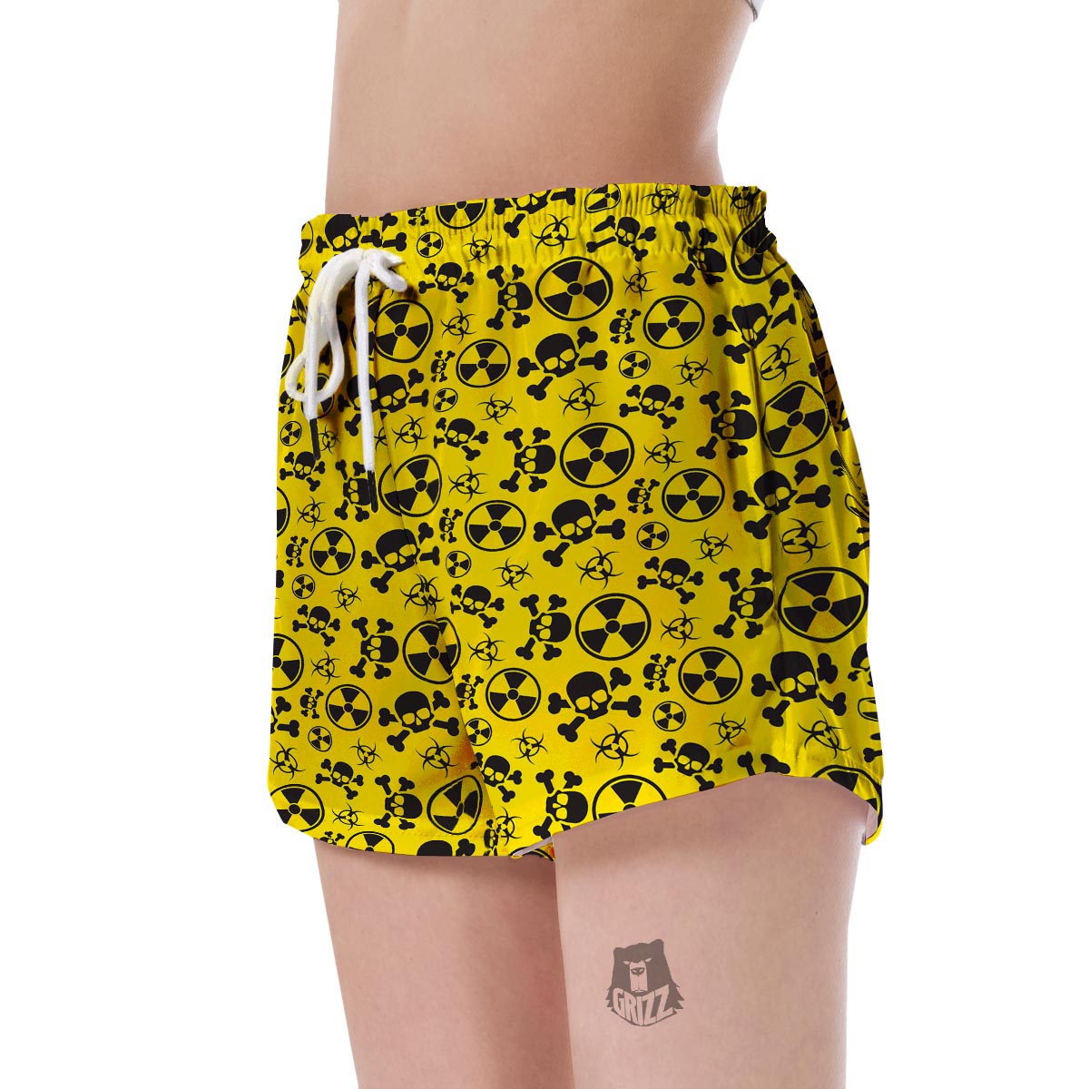 Radiation Print Pattern Women's Shorts-grizzshop