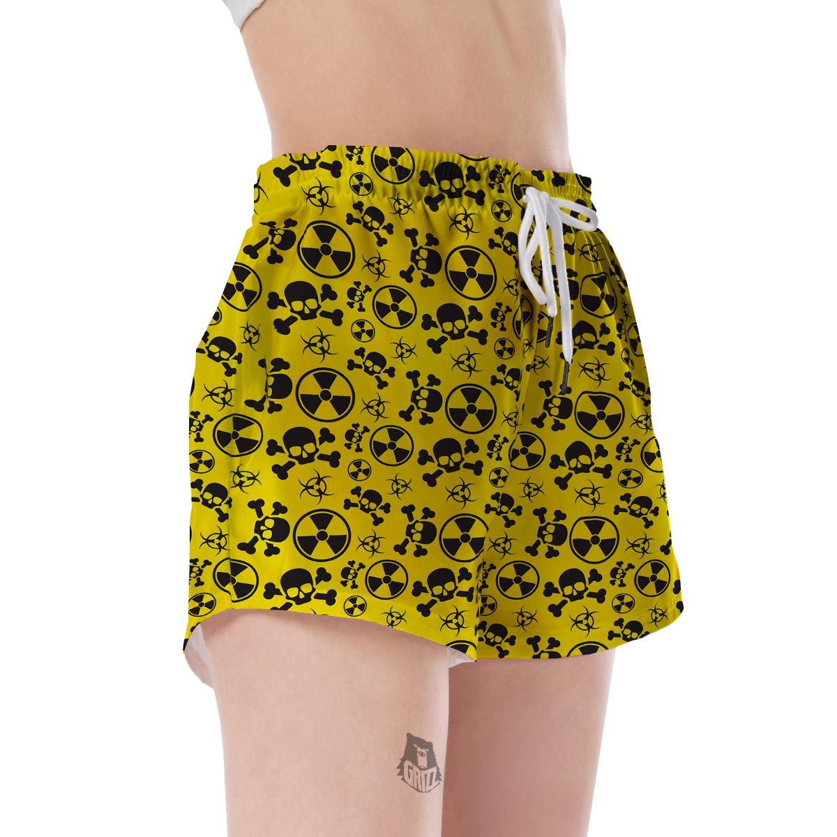 Radiation Print Pattern Women's Shorts-grizzshop
