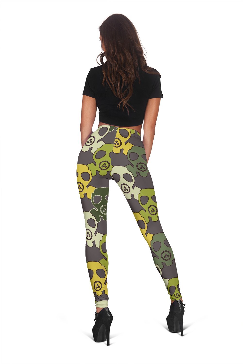 Radiation Mask Pattern Print Women Leggings-grizzshop