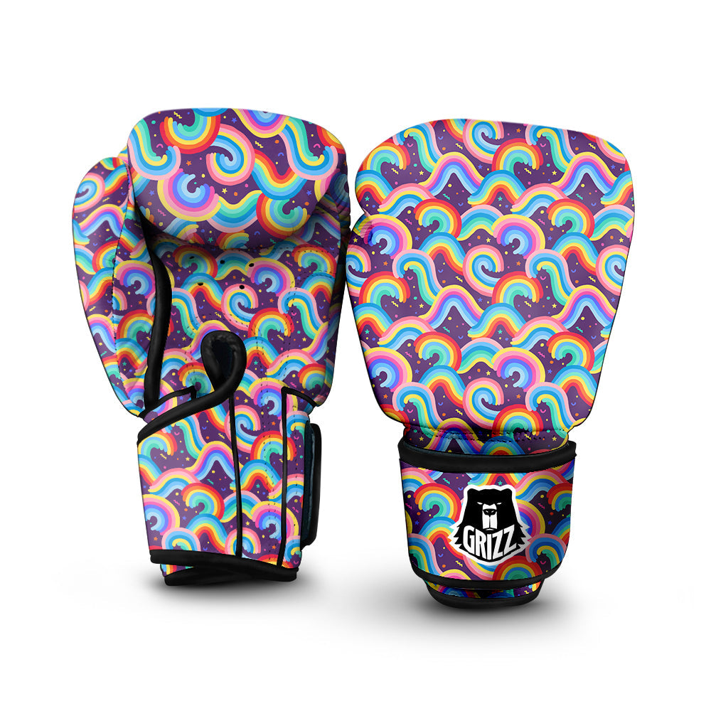 Rainbow Colorful Cute Print Pattern Boxing Gloves-grizzshop
