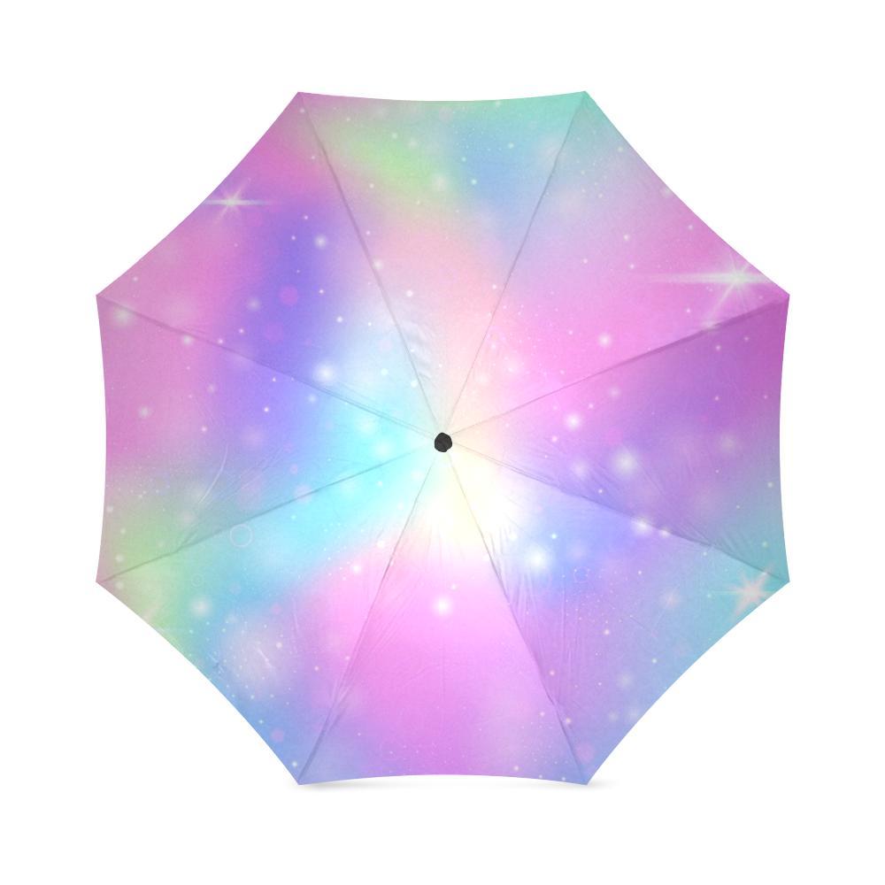 Rainbow Colorful Pattern Print Foldable Umbrella-grizzshop