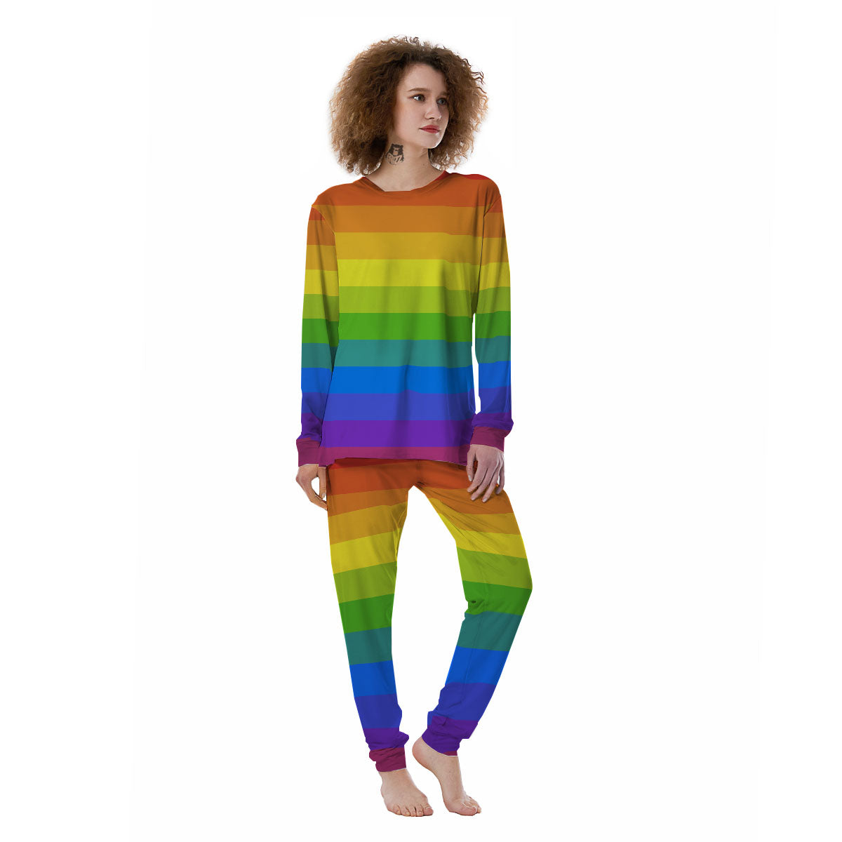 Rainbow Flag LGBT Pride Print Women's Pajamas-grizzshop
