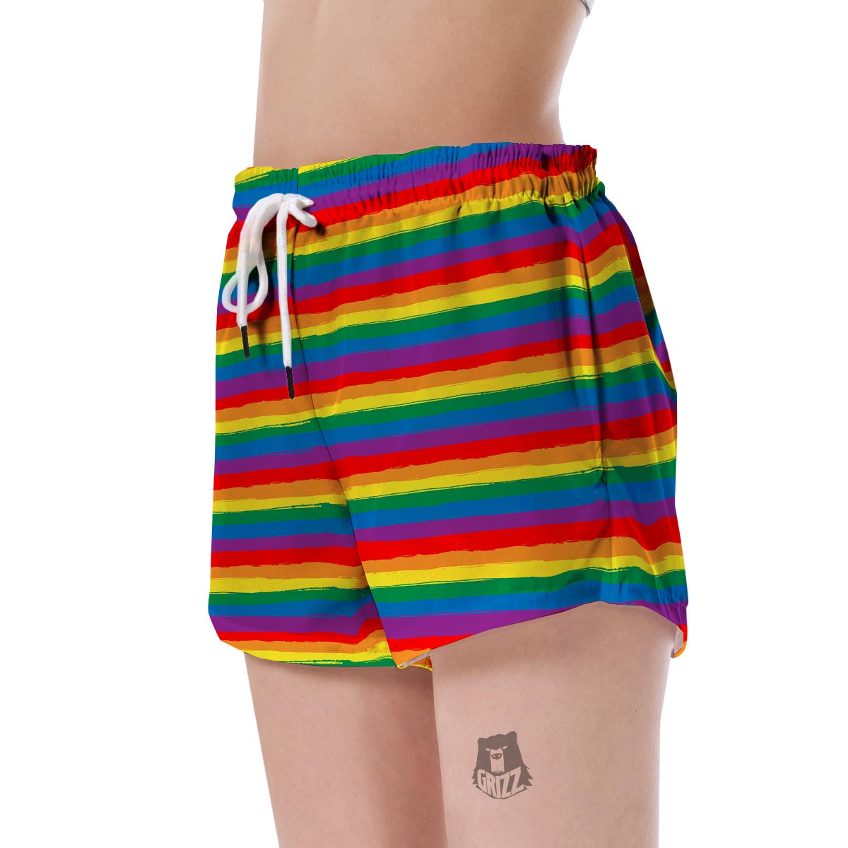 Rainbow Flag Lgbt Patterm Print Women's Shorts-grizzshop