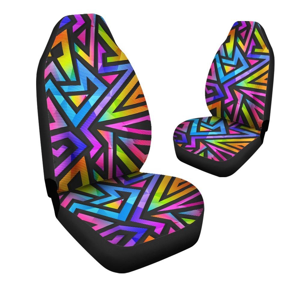 Rainbow Geometric Abstract Car Seat Covers-grizzshop