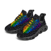 Rainbow Heart Stones LGBT Pride Print Black Running Shoes-grizzshop