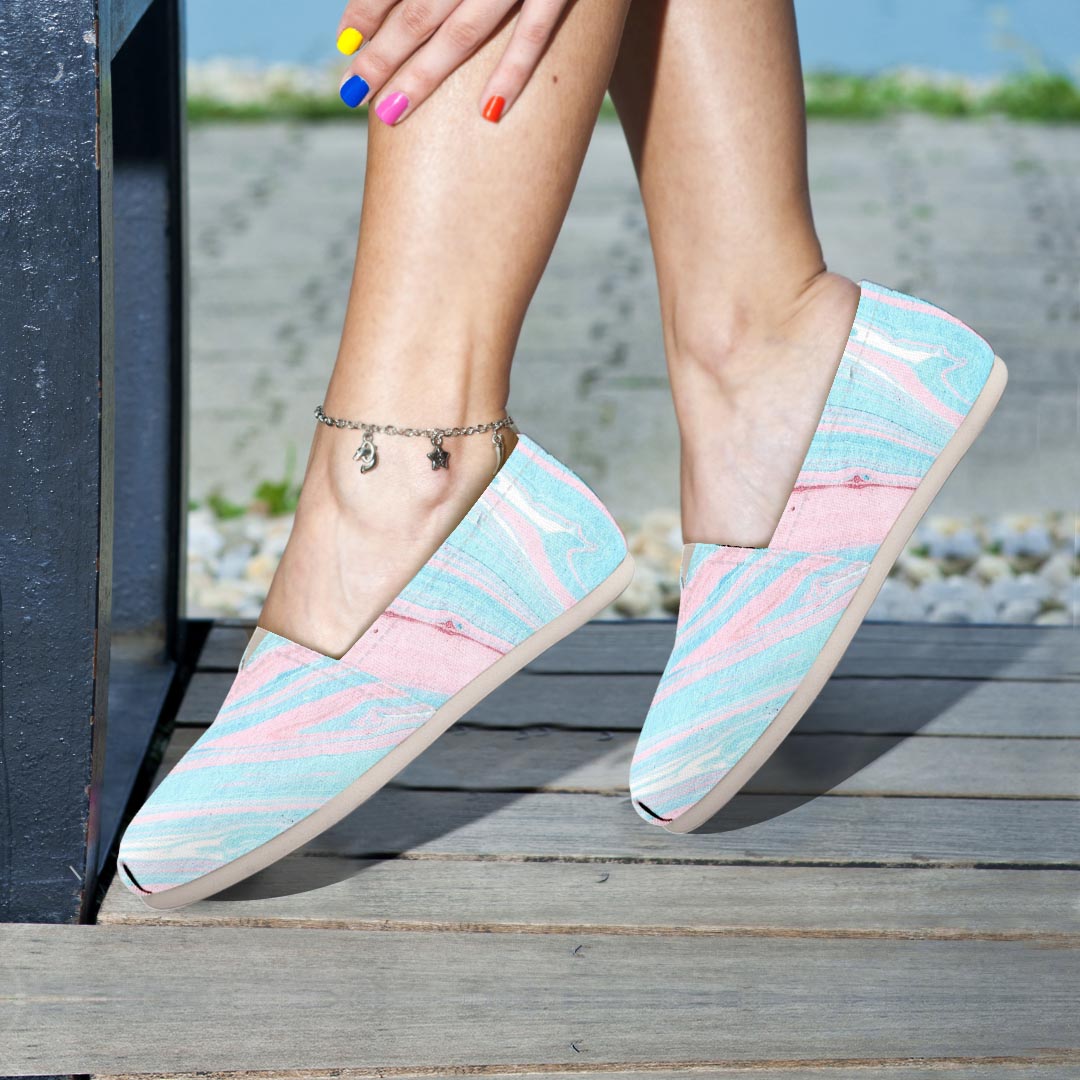 Rainbow Marble Canvas Shoes-grizzshop