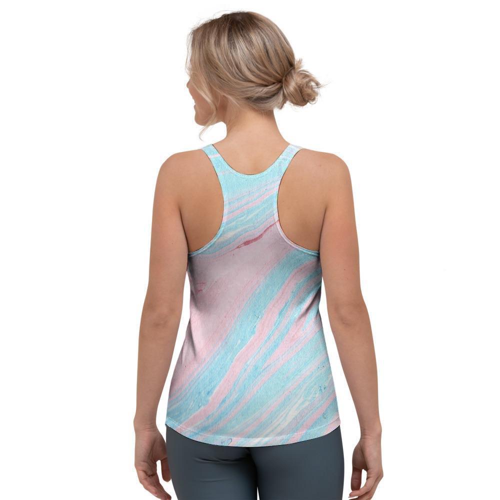 Rainbow Marble Women's Racerback Tank Top-grizzshop