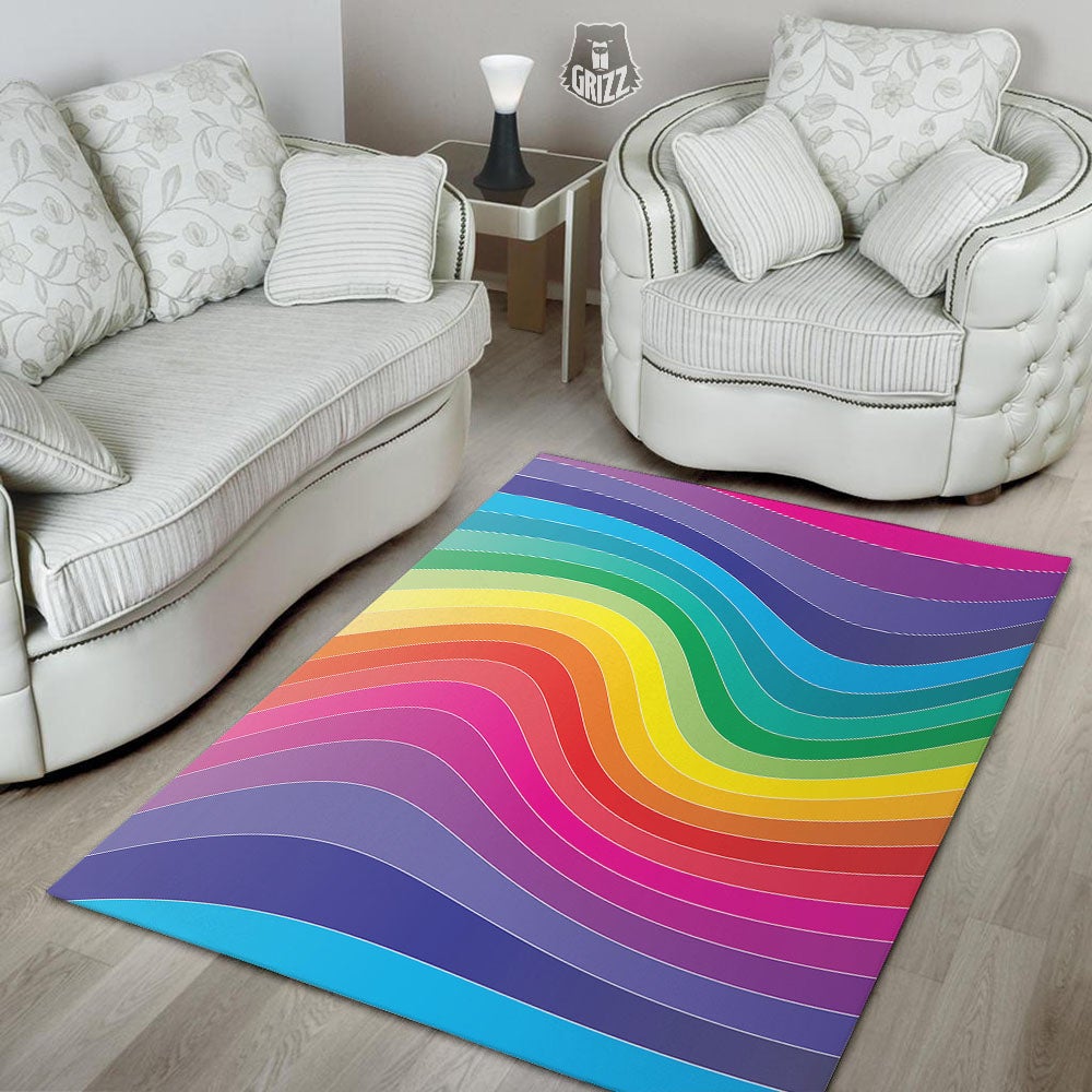 Rainbow Print Floor Mat-grizzshop