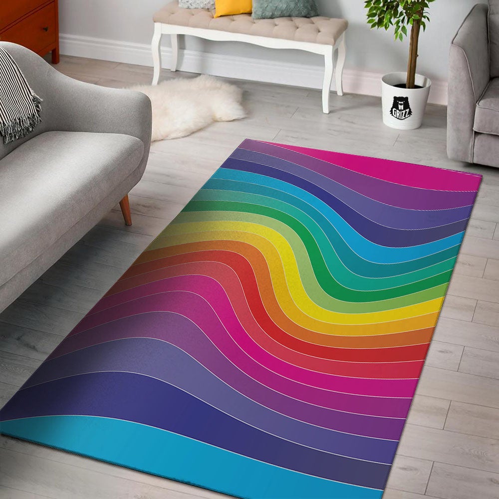 Rainbow Print Floor Mat-grizzshop