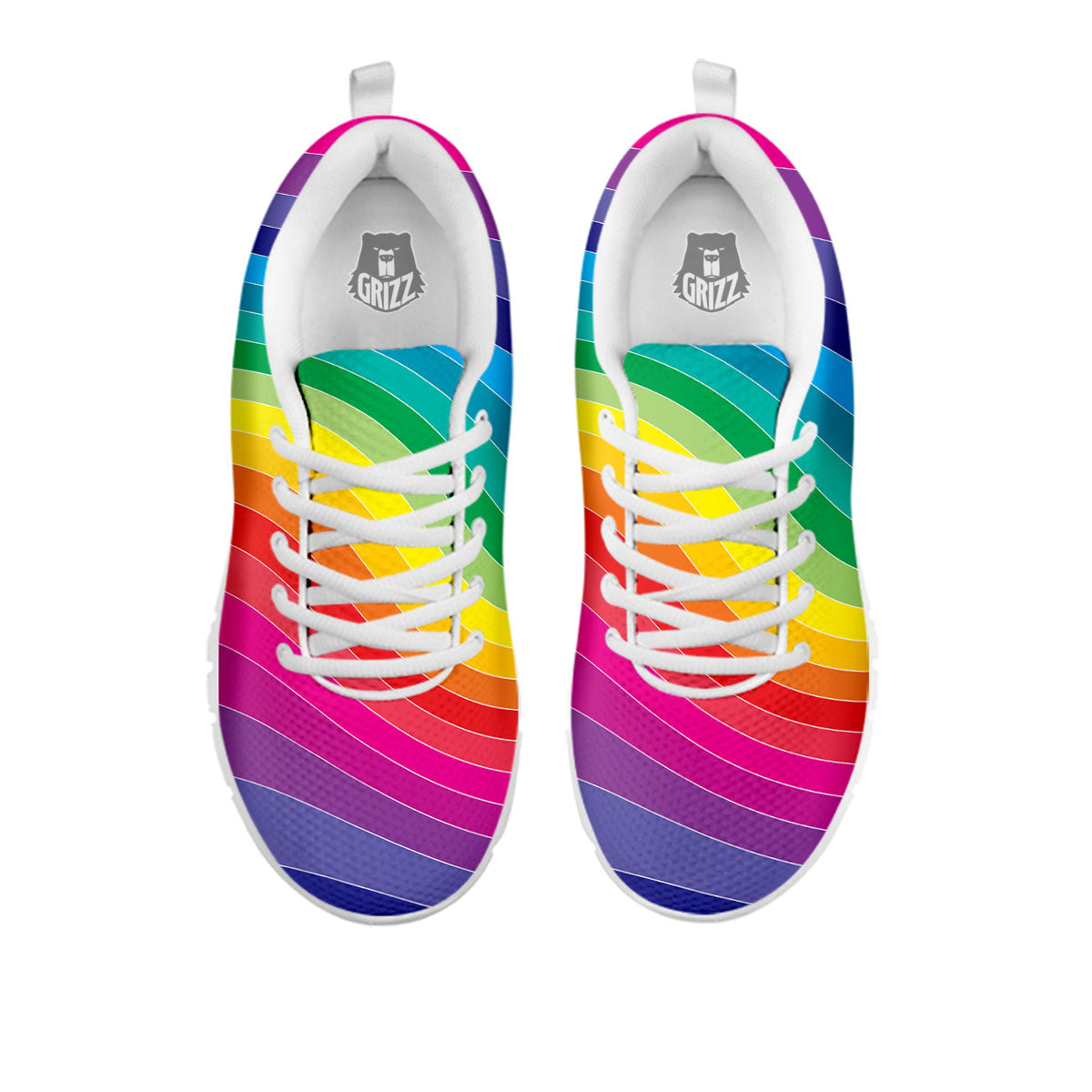 Rainbow Print White Sneaker-grizzshop