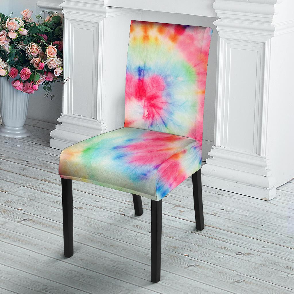 Rainbow Tie Dye Print Chair Cover-grizzshop