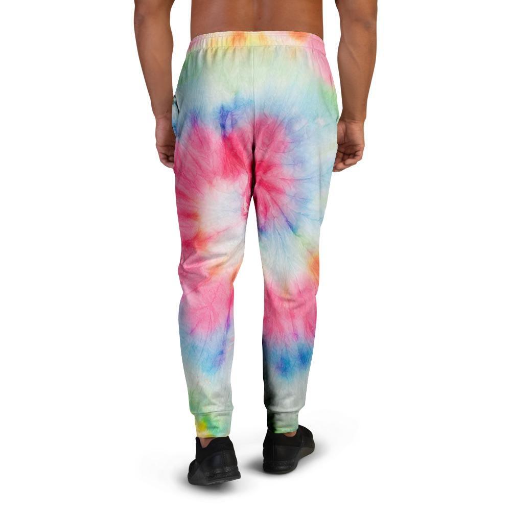 Rainbow Tie Dye Print Men's Joggers-grizzshop