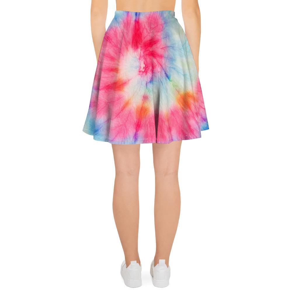 Rainbow Tie Dye Print Women's Skirt-grizzshop