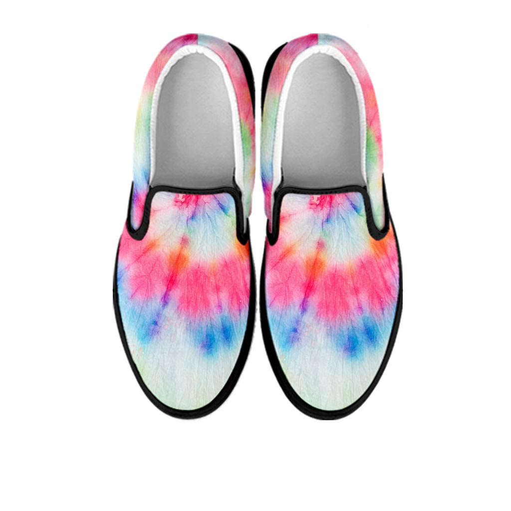 Rainbow Tie Dye Women's Slip On Sneakers-grizzshop