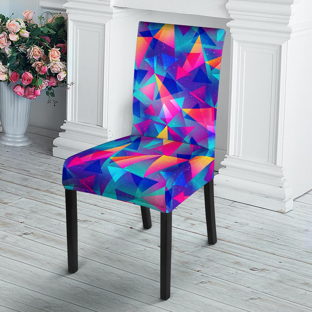 Rainbow Triangle Geometric Chair Cover-grizzshop