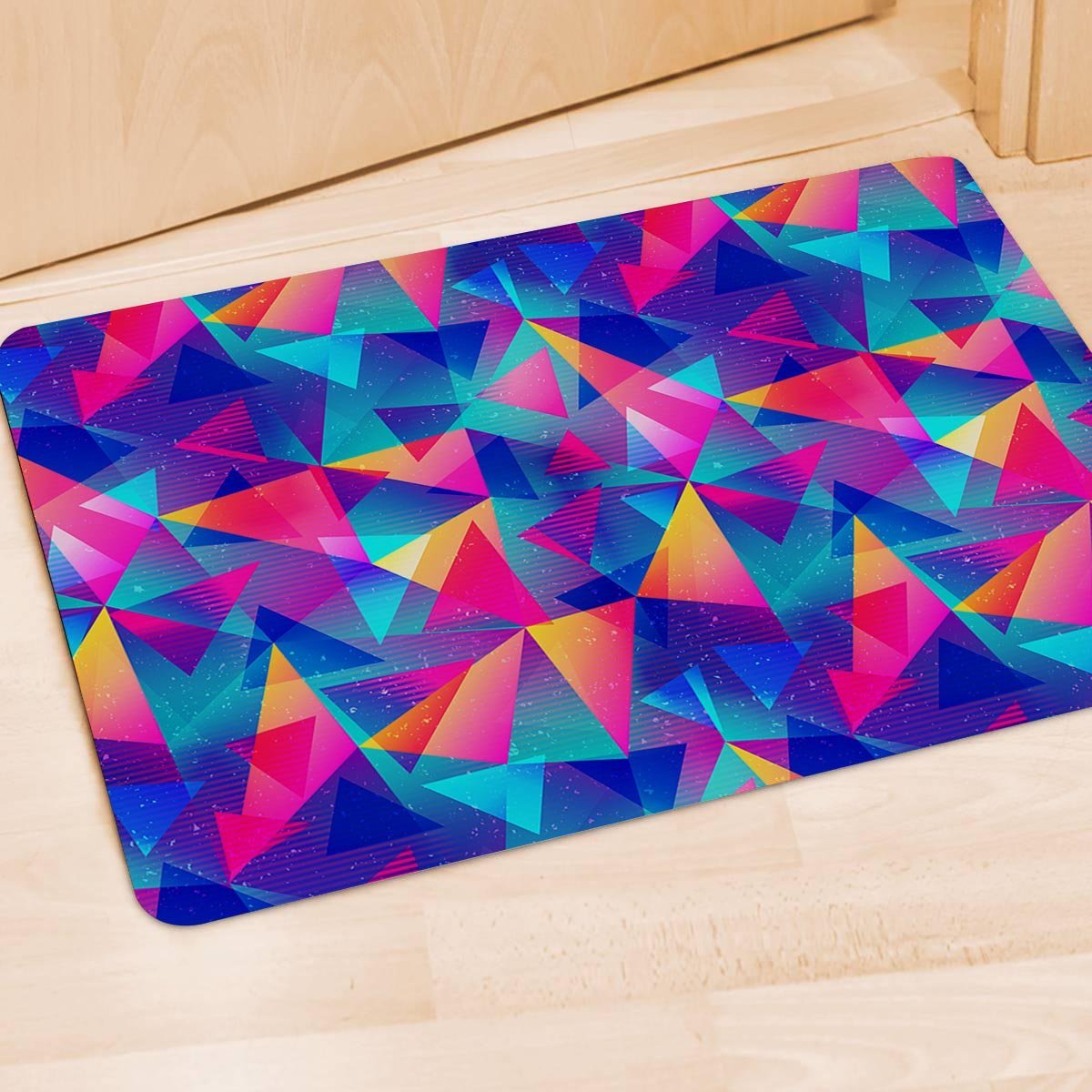 Rainbow Triangle Geometric Door Mat-grizzshop