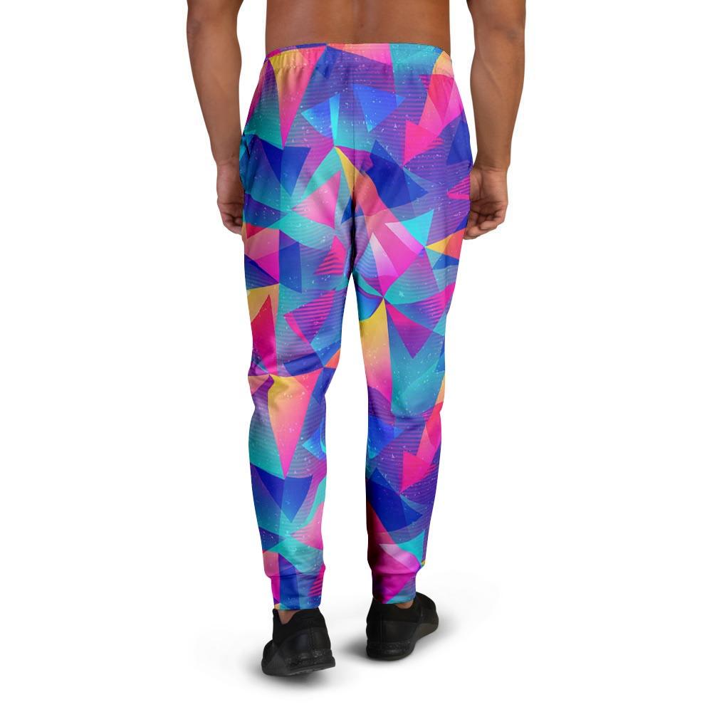 Rainbow Triangle Geometric Men's Joggers-grizzshop