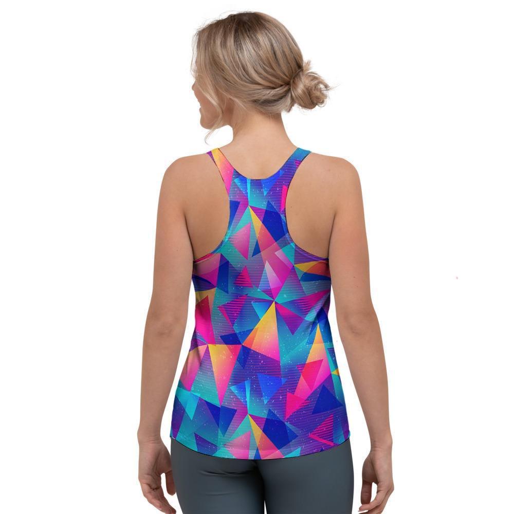 Rainbow Triangle Geometric Women's Racerback Tank Top-grizzshop