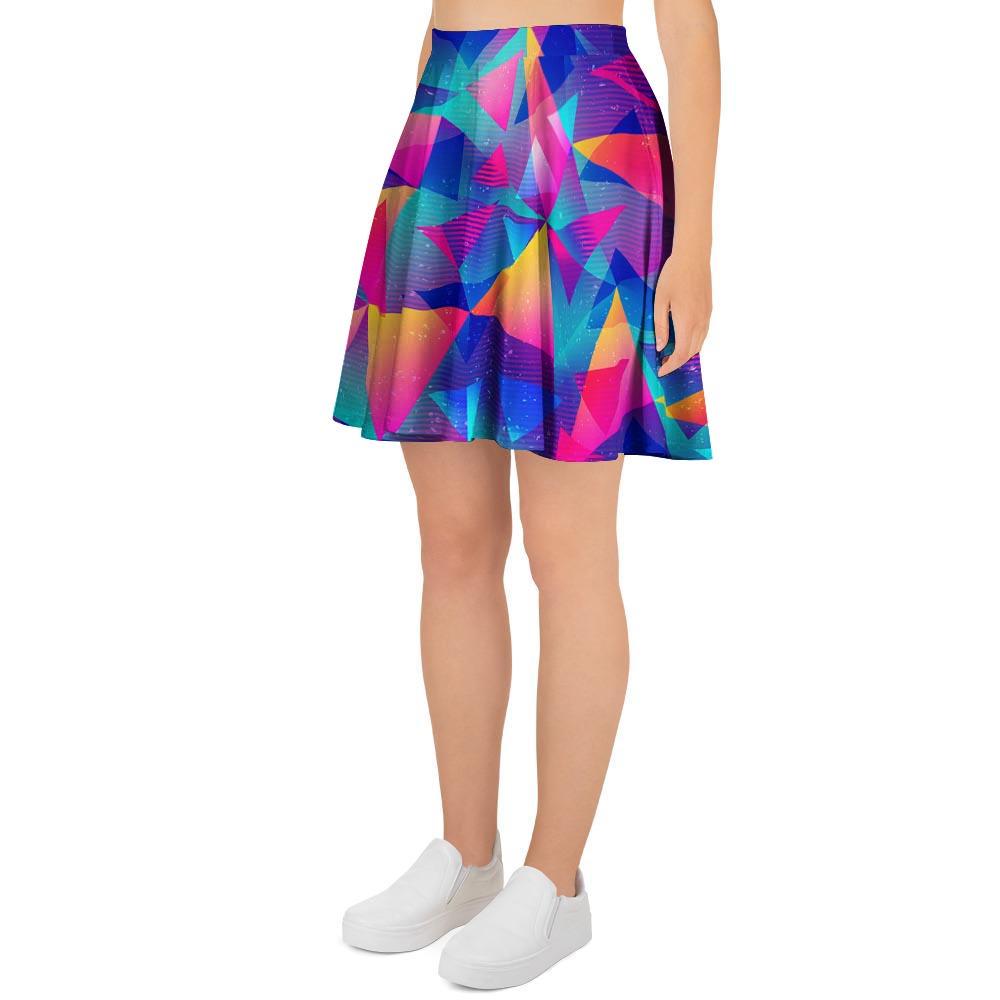 Rainbow Triangle Geometric Women's Skirt-grizzshop