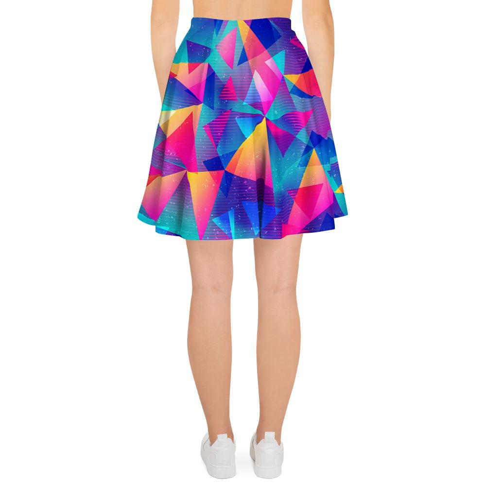 Rainbow Triangle Geometric Women's Skirt-grizzshop