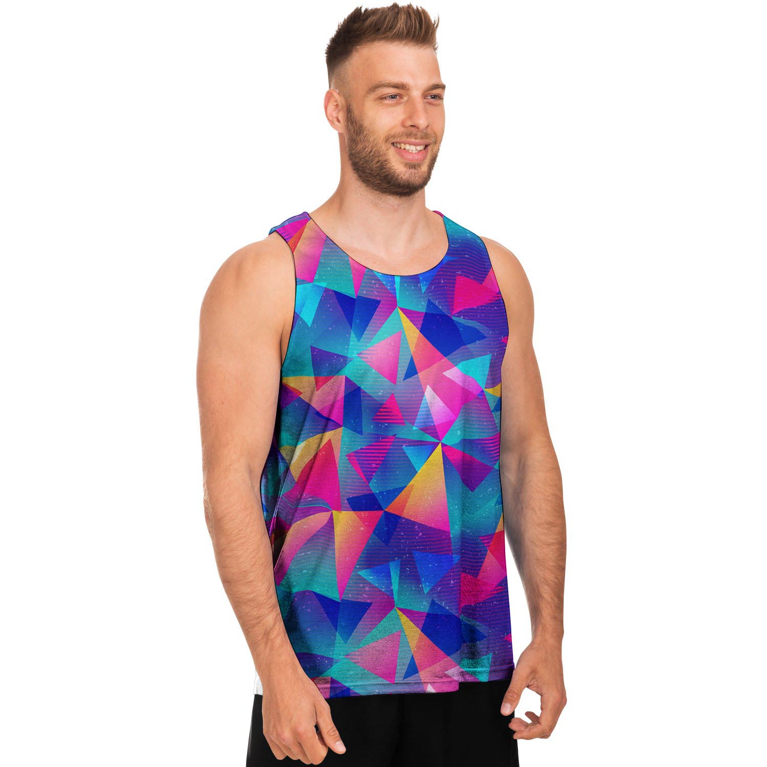 Rainbow Triangle Geometric Men's Tank Tops-grizzshop