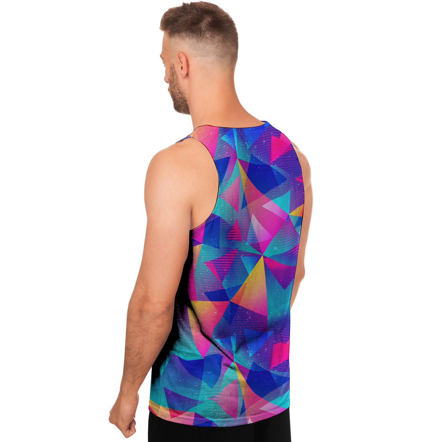 Rainbow Triangle Geometric Men's Tank Tops-grizzshop