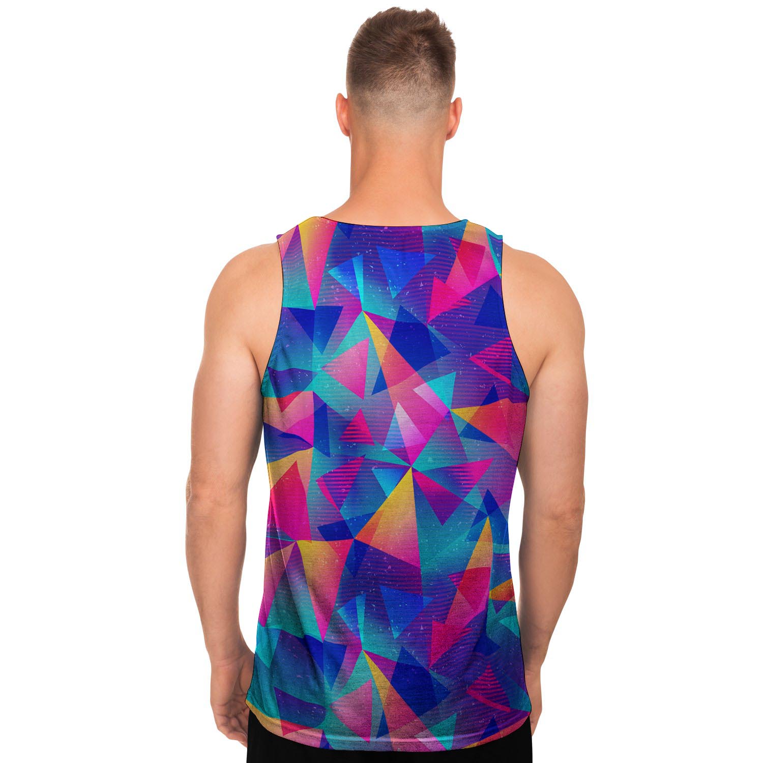 Rainbow Triangle Geometric Men's Tank Tops-grizzshop