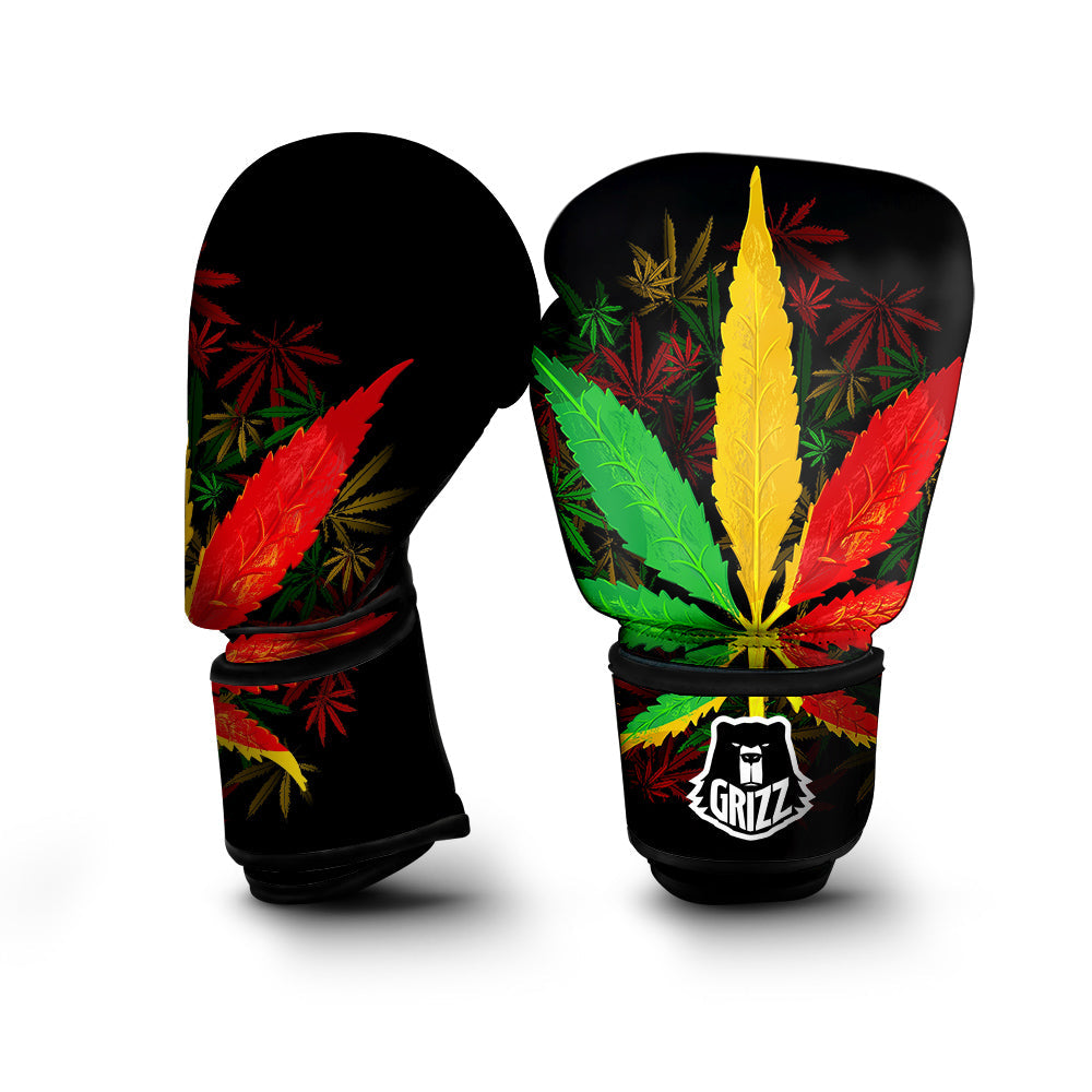 Rasta Cannabis Print Boxing Gloves-grizzshop